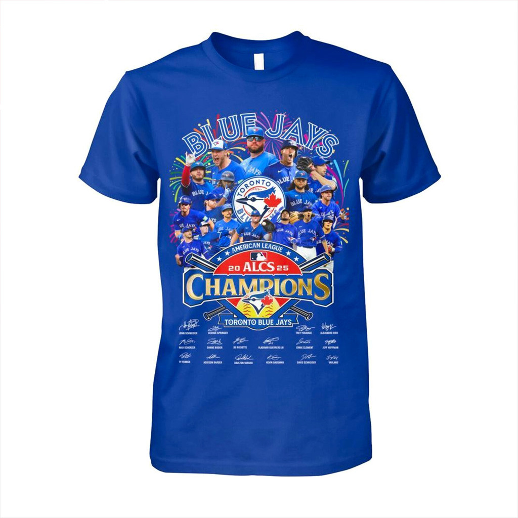 Blue Jays 2025 ALCS Champions T-Shirt Blue Jays Merch Christmas Presents For Boyfriend-1