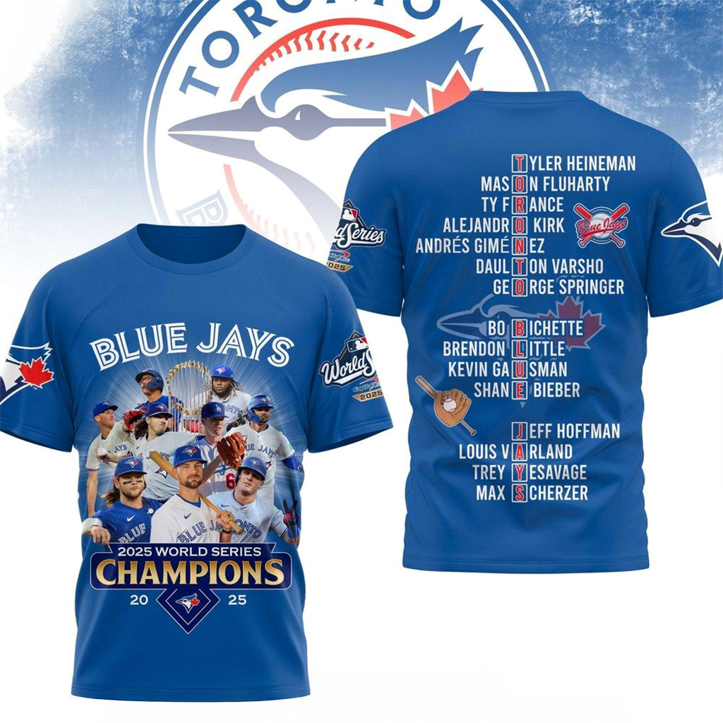 Blue Jays 2025 World Series Champions T-Shirt Jays Merch Christmas Gifts For Baseball Lovers-1