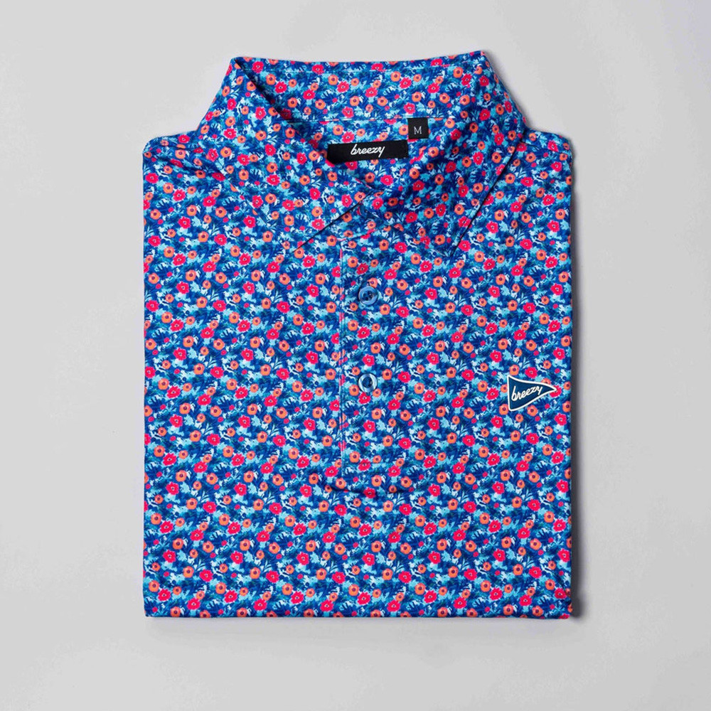Bob Does Sports Merch Breezy Golf Polo Shirt The Breezy Hawaiian Floral Polo Gifts For Golfers-1