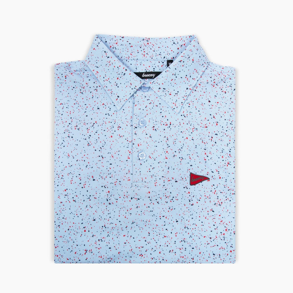 Bob Does Sports Merch The USA Splatter Light Blue Polo Breezy Golf Polo Shirt Gifts For Golf Dad-1