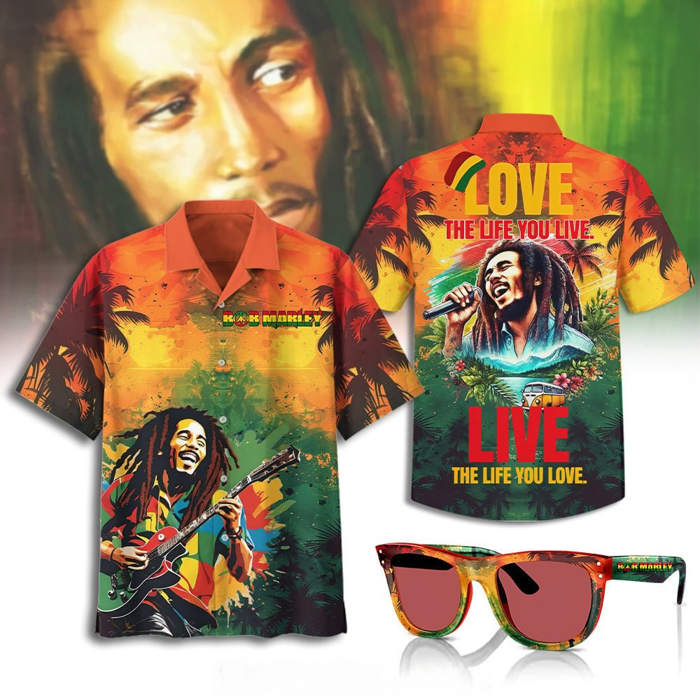 Bob Marley Reggae Vibes Limited Hawaiian Shirt Bob Marley Merch Great Father's Day Gifts-1 Bob Marley Reggae Vibes Limited Hawaiian Shirt Bob Marley Merch Great Father's Day Gifts-1