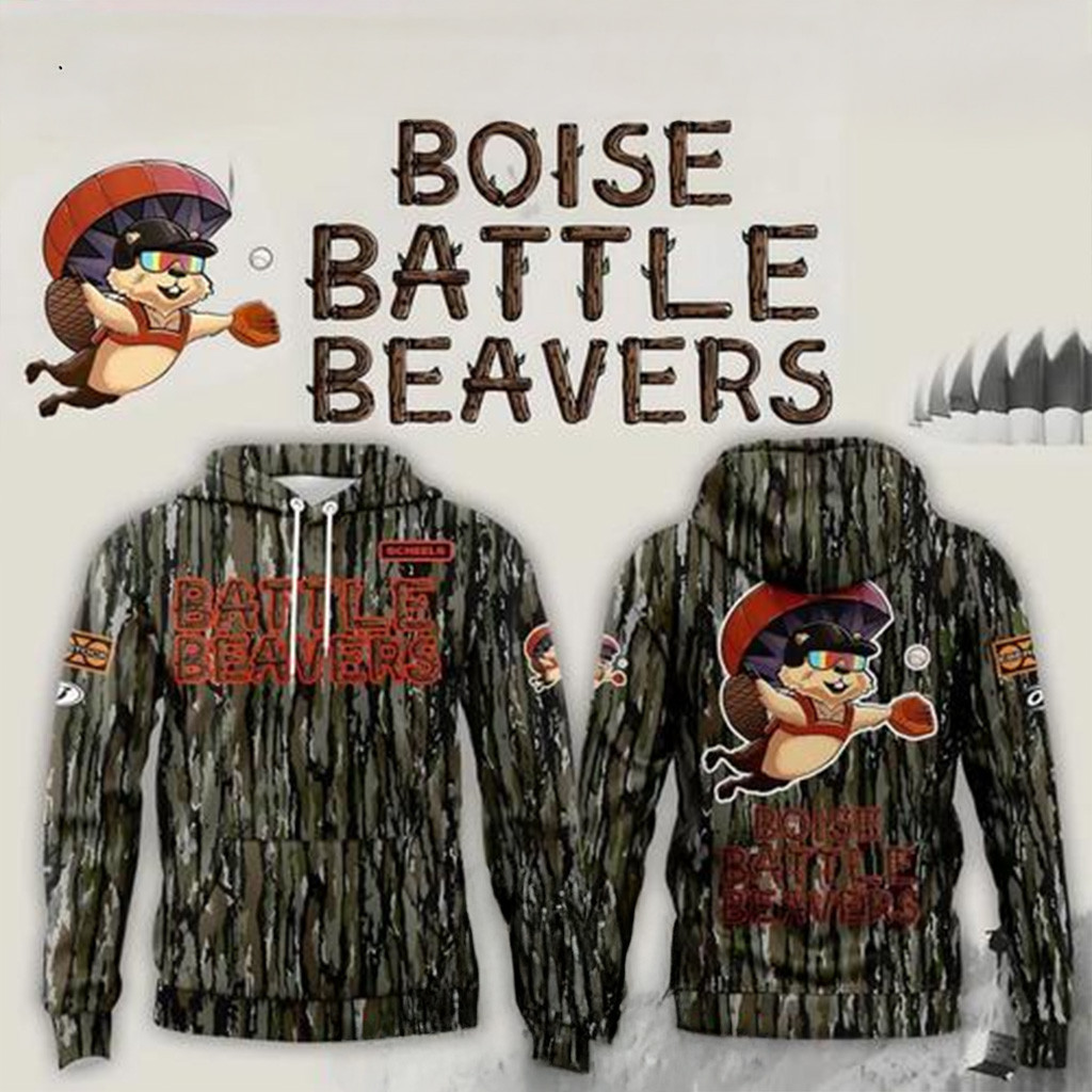 Boise Battle Beavers One Night Only Camo Hoodie Beavers Merch Gifts For Dad-1