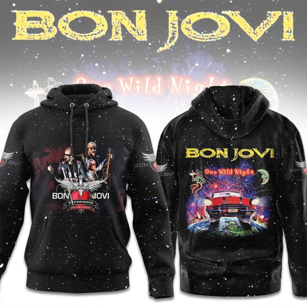 Bon Jovi One Wild Night Hoodie Gifts For Rock Band Fans-1