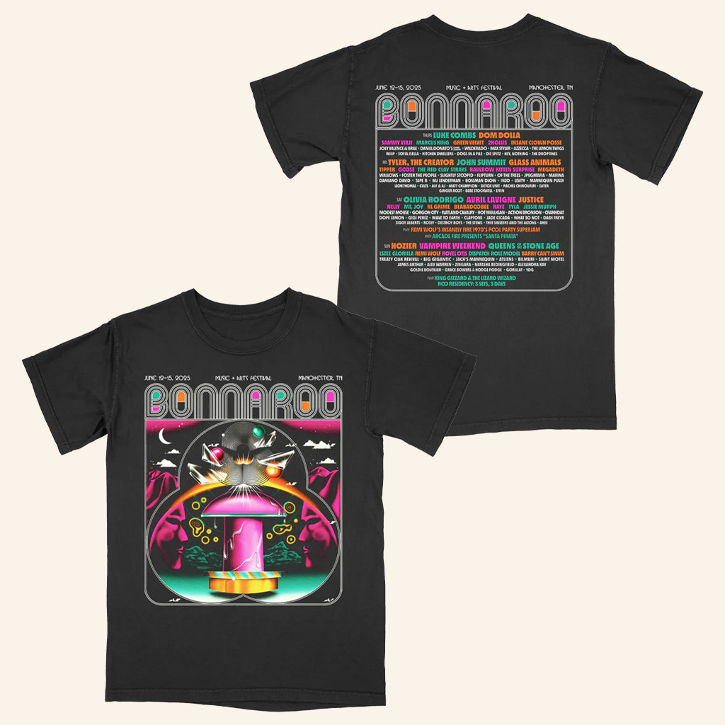 Bonnaroo Merch Liorzh Poster Lineup T-Shirt Cool Gifts For Friends-1