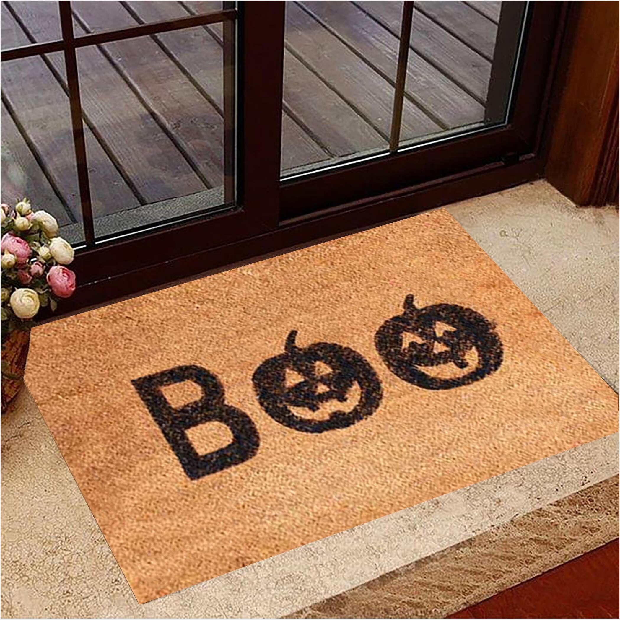 Boo Doormat Pumpkin Halloween Doormat For Front Door Halloween Merch Birthday Gifts For Friends-1