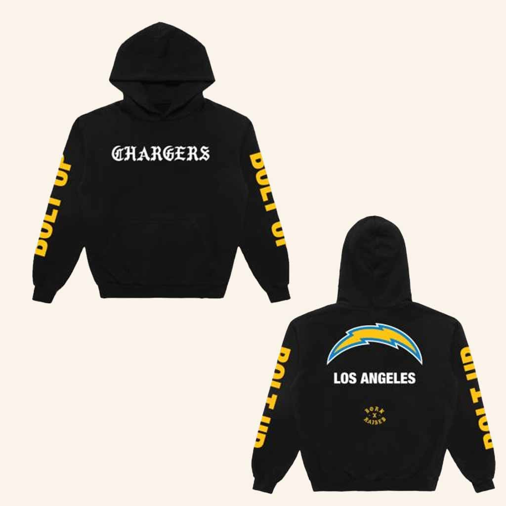 Born Raised Merch Store Born X Raised Chargers Classic Hoodie Chargers Merch Fans Gift-1