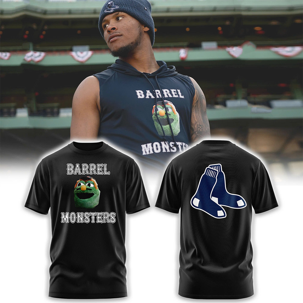 Boston Red Sox Barrel Monsters T-Shirt Cool Baseball Gifts-1