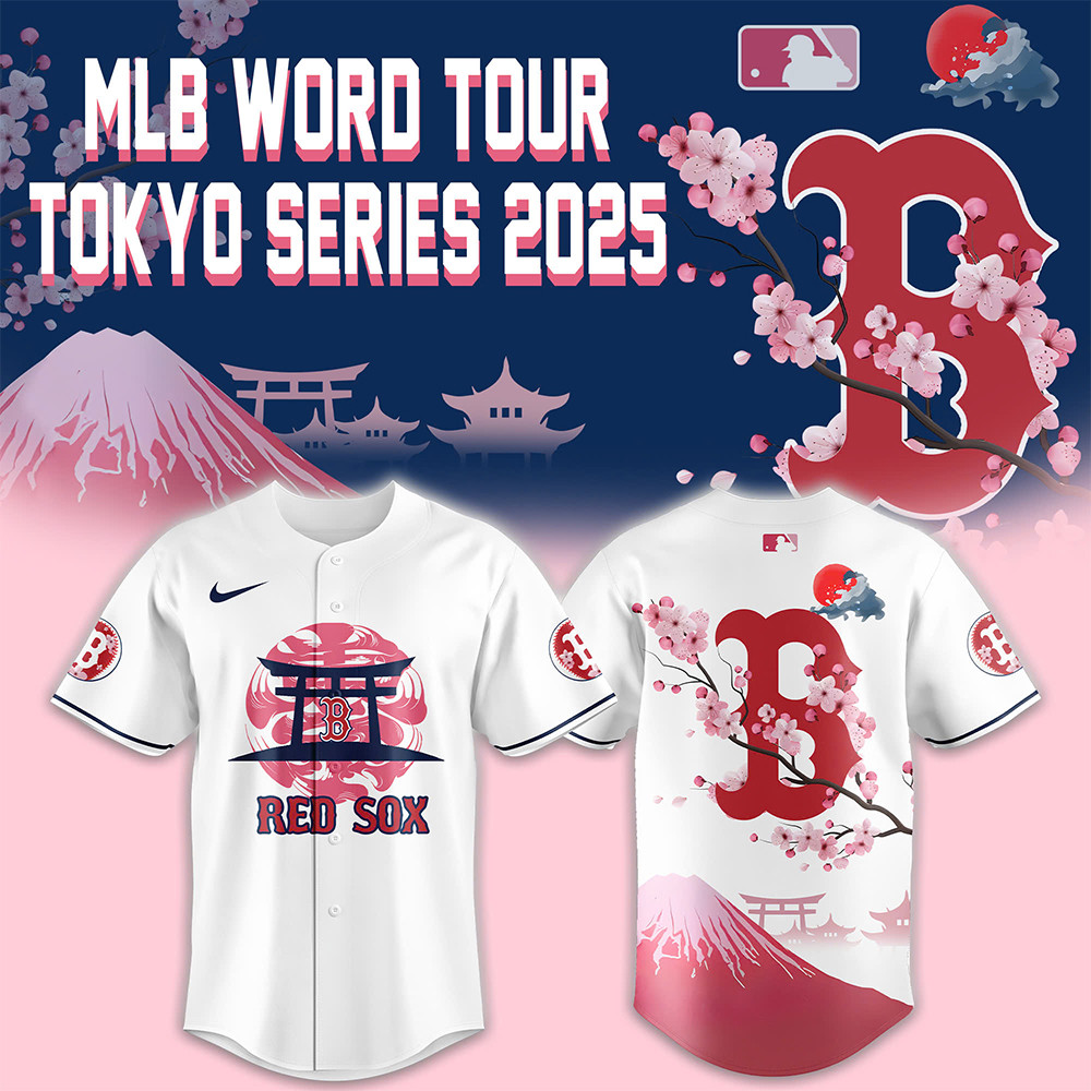 Boston Red Sox Fuji Mount 'Tokyo Series'2025 Baseball Jersey Presents For Baseball Fans-1