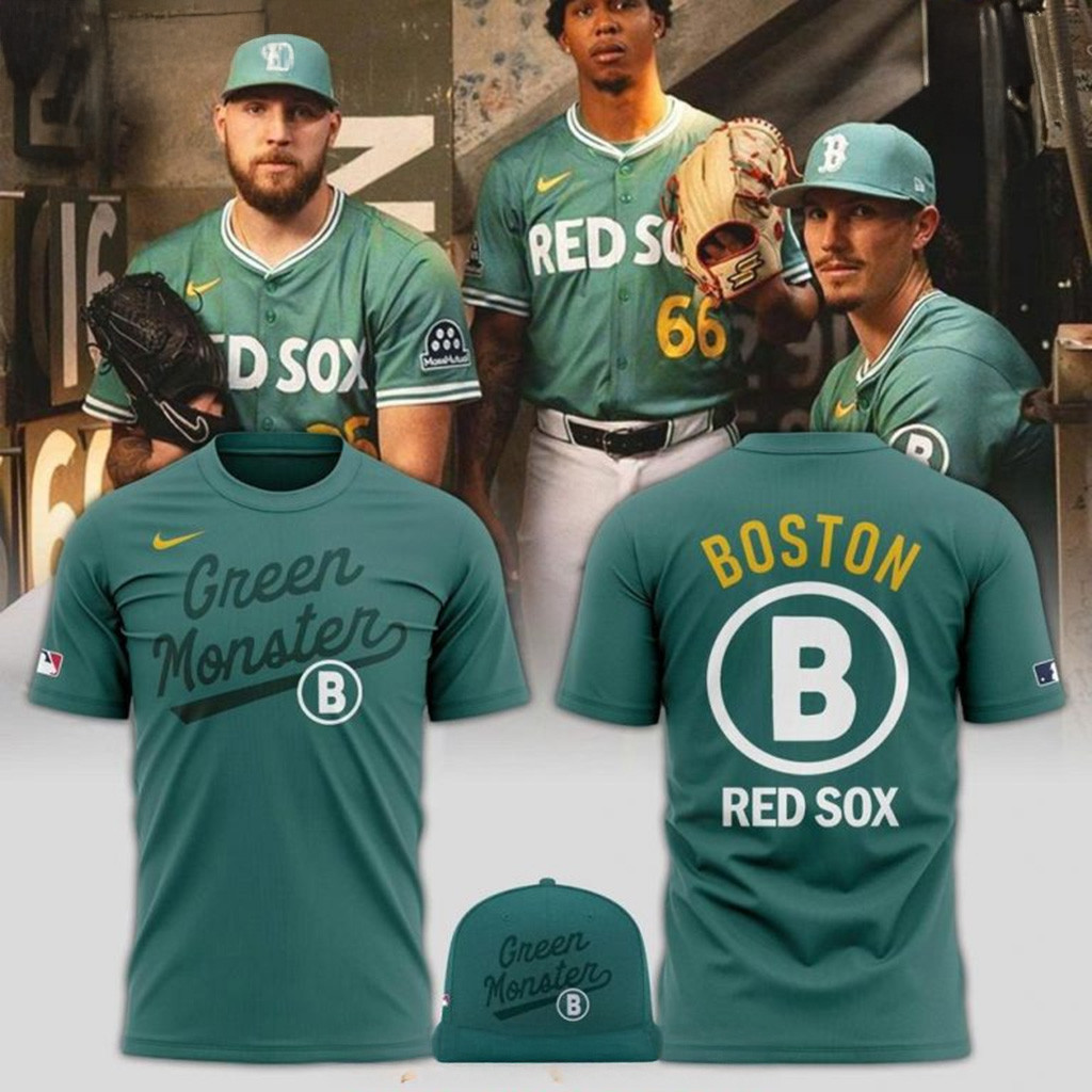 Boston Red Sox Green Monster 2025 T-Shirt Boston Red Sox Merch Gifts For Baseball Fans-1 Boston Red Sox Green Monster 2025 T-Shirt Boston Red Sox Merch Gifts For Baseball Fans-1