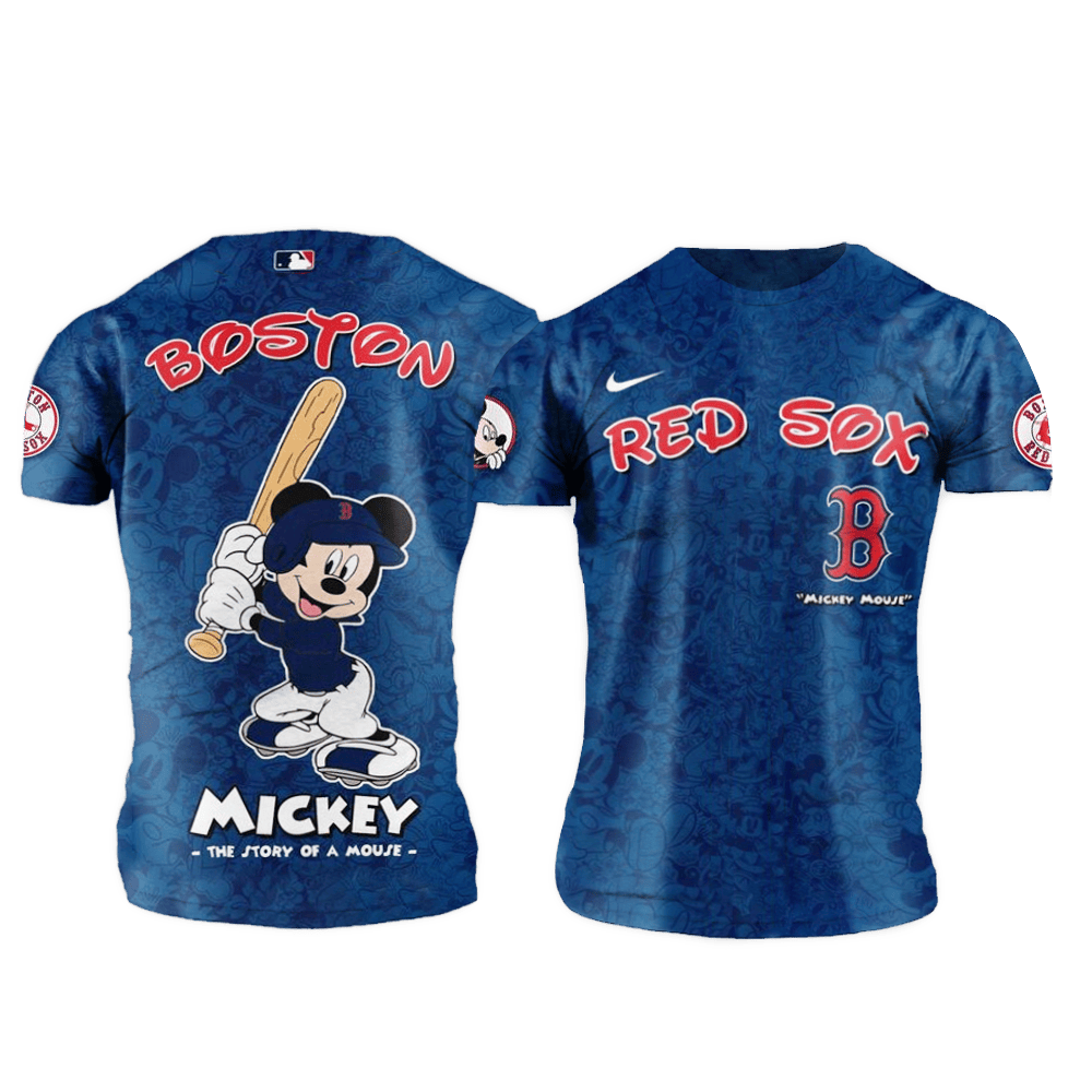 Boston Red Sox MLB x Mickey Night Game Shirt Boston Red Sox Merch Mothers Day Present Ideas-1