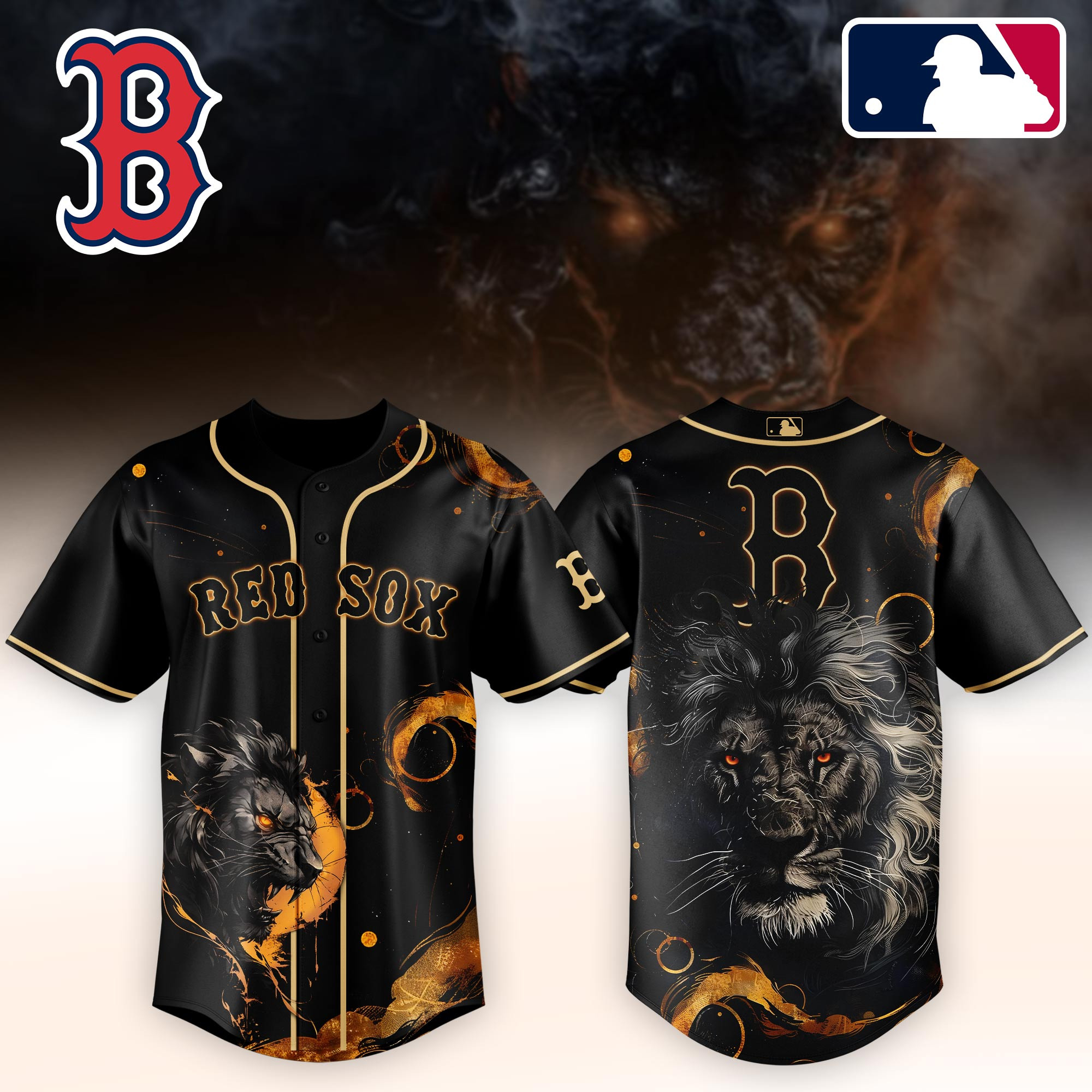 Boston Red Sox Mlb X Lion Baseball Jersey For Fans-1