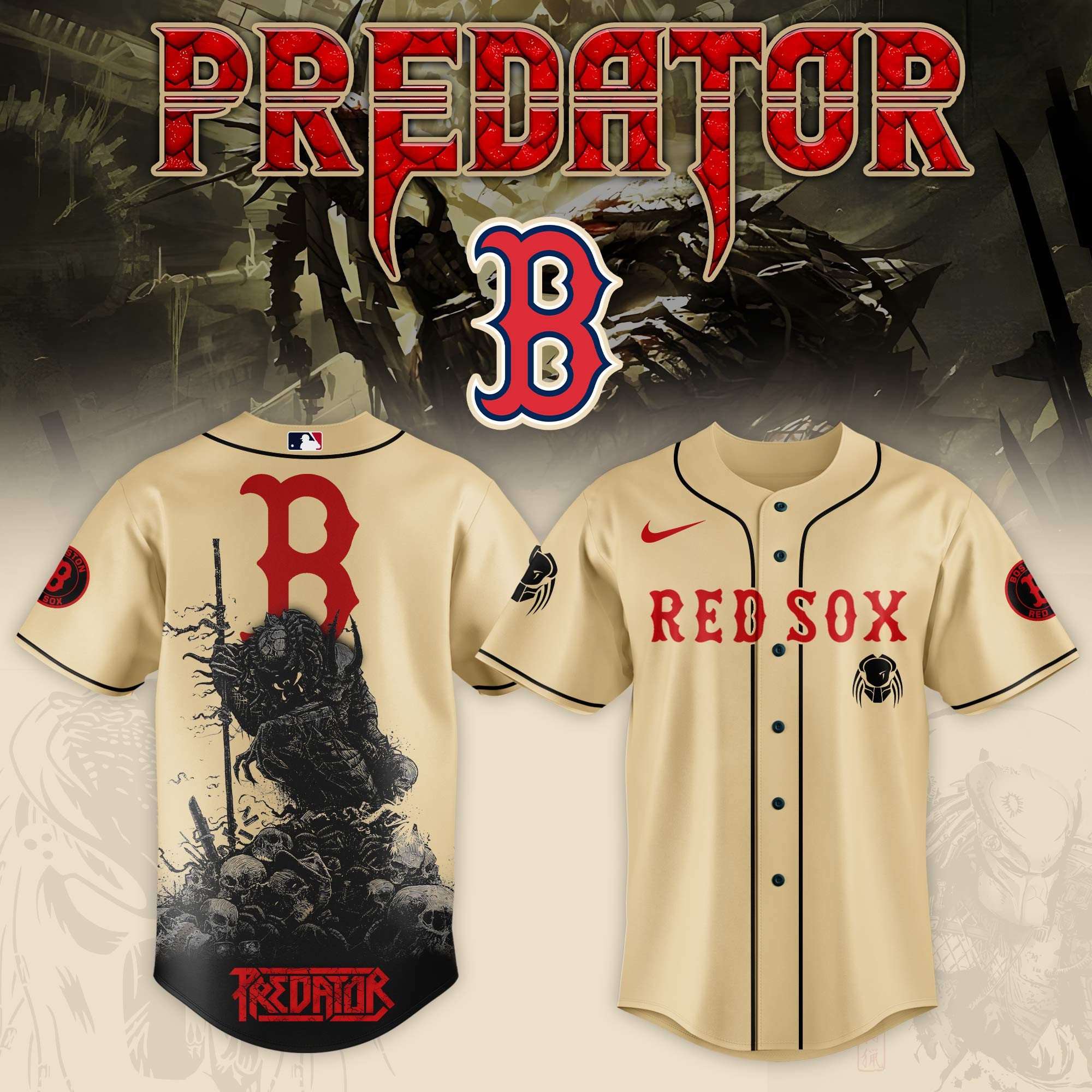 Boston Red Sox Mlb X Predator Baseball Jersey For Fans-1