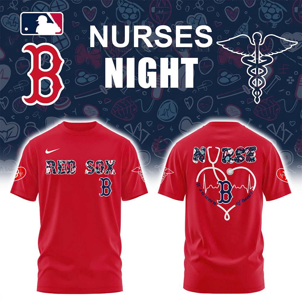 Boston Red Sox NURSES NIGHT Combo T-Shirt Best Gifts For Baseball Lovers-1