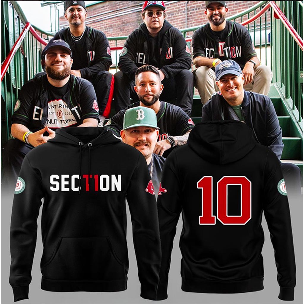 Boston Red Sox Section 10 Night Hoodie Boston Red Sox Merch Gift Ideas For Men-1