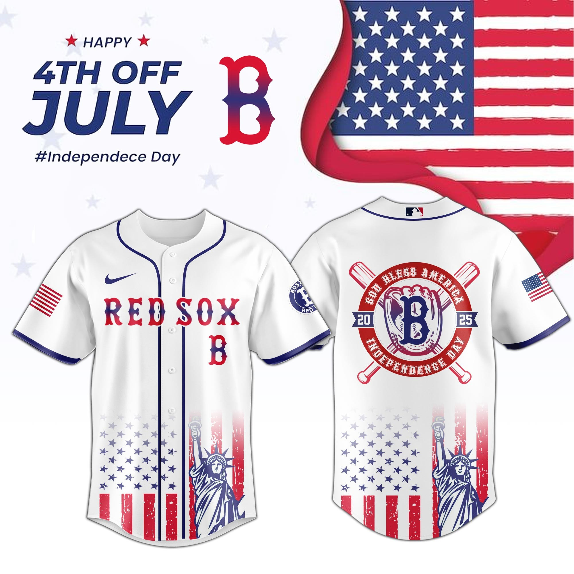 Boston Red Sox Special Independence Day 2025 Limited Edition Jersey Boston Red Sox Merch-1