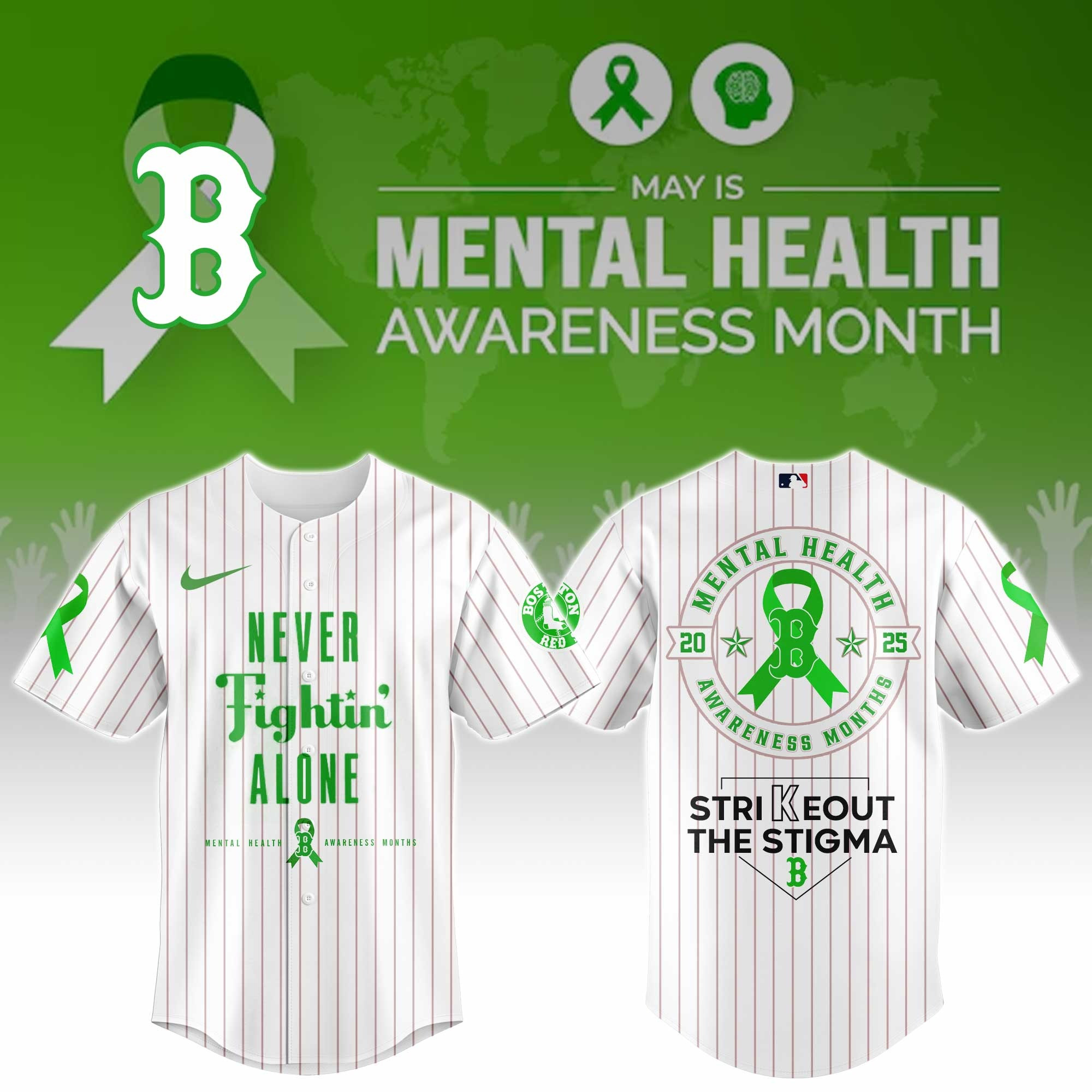 Boston Red Sox Special Mental Health Awareness Week Limited Edition Jersey-1