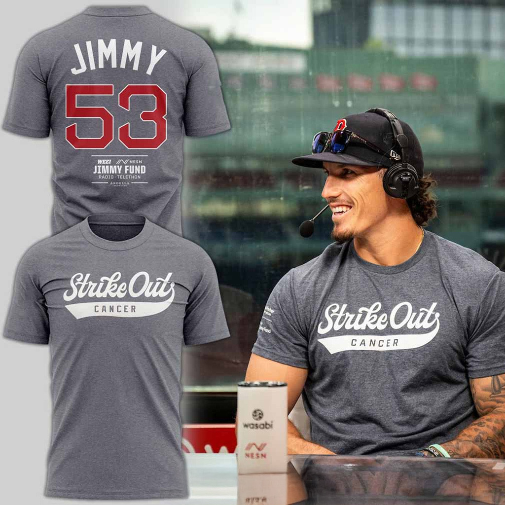 Boston Red Sox Strike Out Cancer T-Shirt Boston Red Sox Merch Gifts For Fans-1