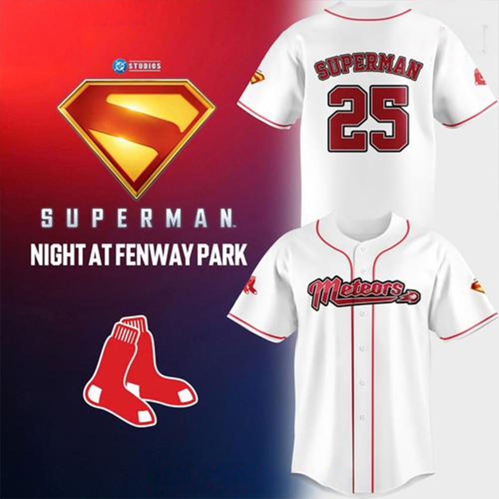 Boston Red Sox Superman Night Metropolis Meteors 2025 Jersey Boston Red Sox Merch Fans Gifts-1