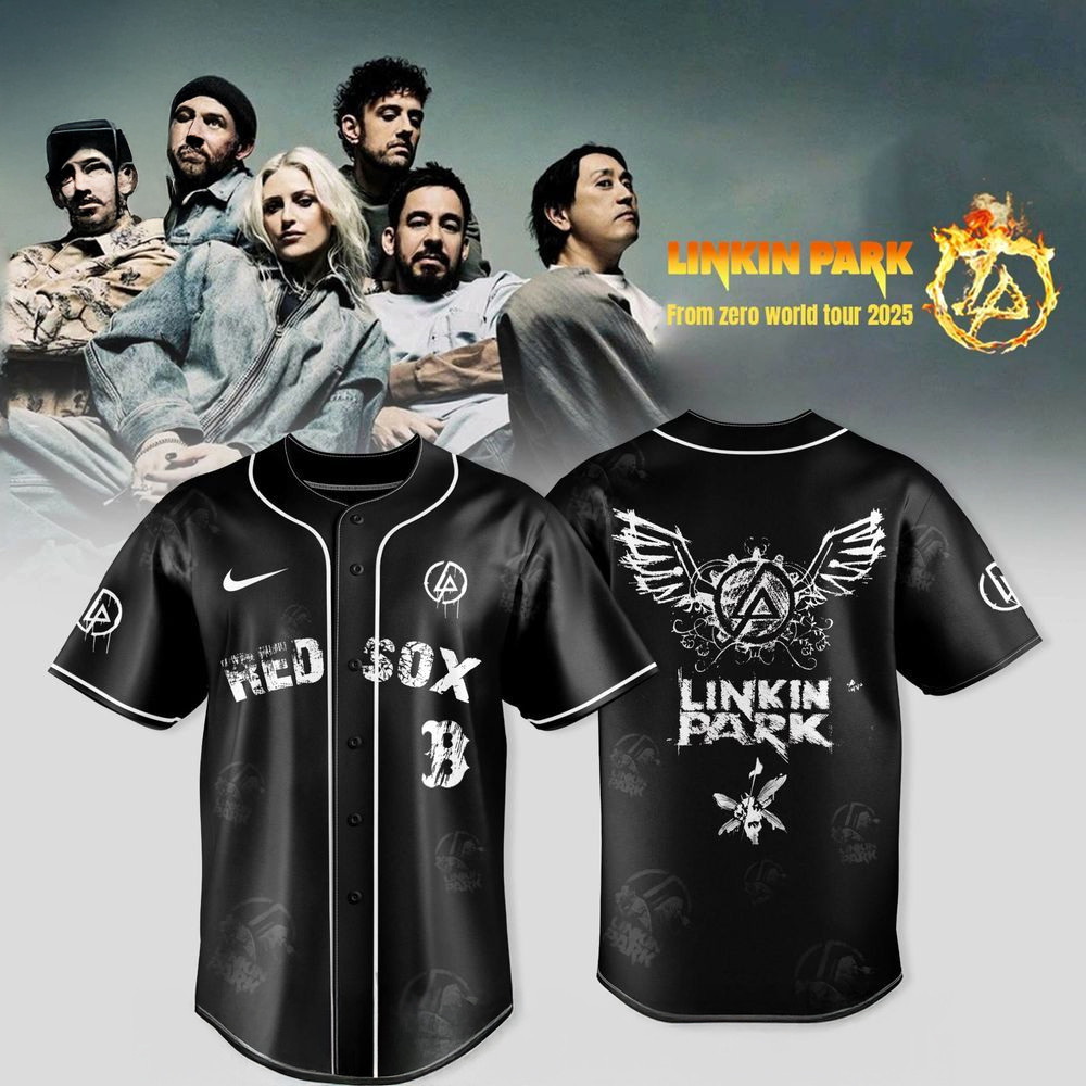 Boston Red Sox X Linkin Park From Zero World Tour 2025 Jersey Red Sox Merch Fans Gifts-1