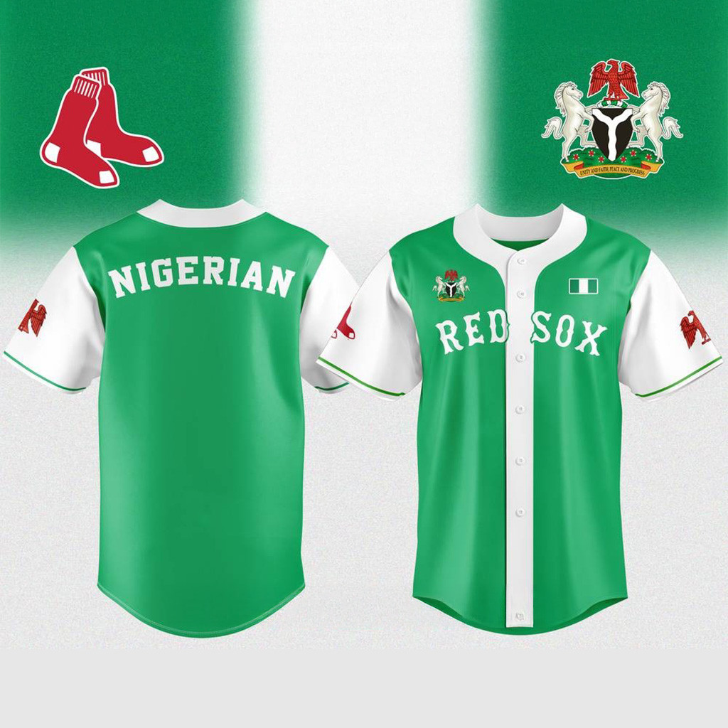 Boston Red Sox X Nigerian Heritage Celebration 2025 Jersey Fan Merch Gifts For Husband-1