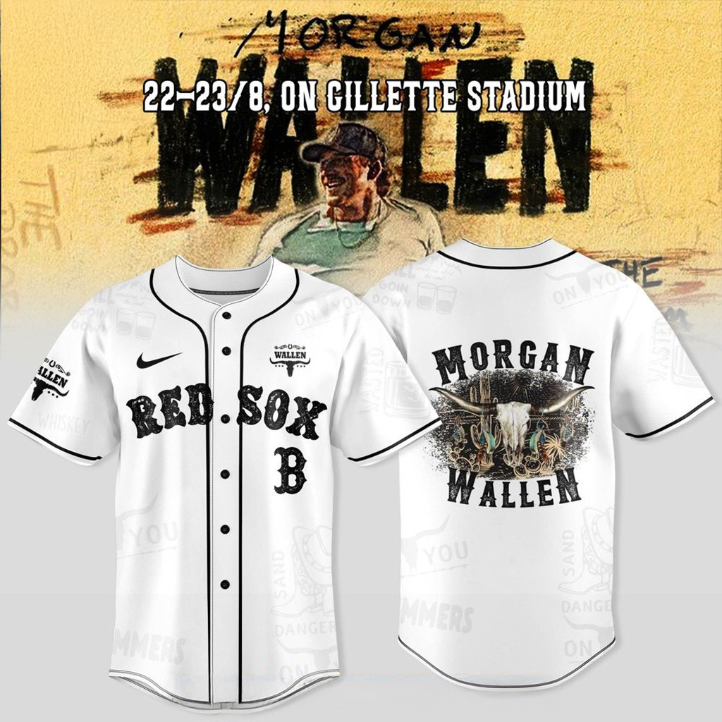 Boston Red Sox X Wallen Morgan Tour Merch 2025 Jersey Best Gifts For Baseball Fans-1