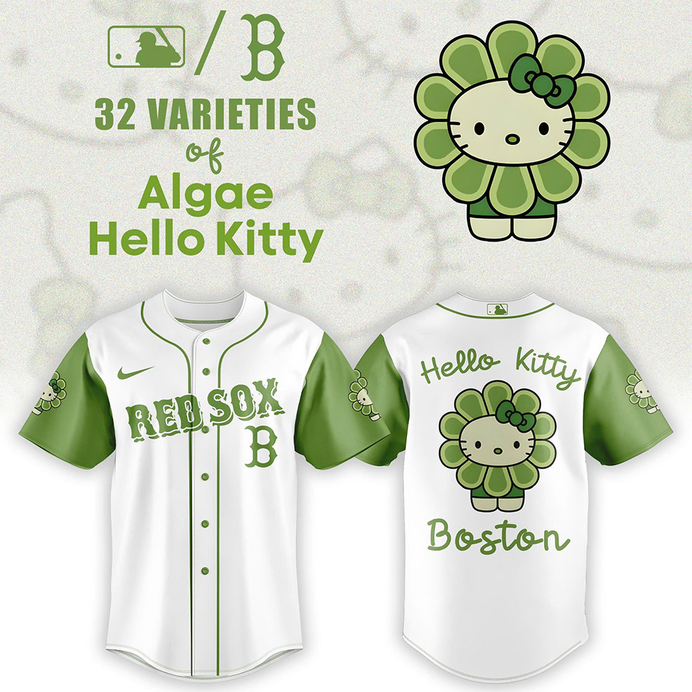 Boston Red Sox x 32 Algae Hello Kitty Combo Jersey Baseball Team Gift Ideas-1