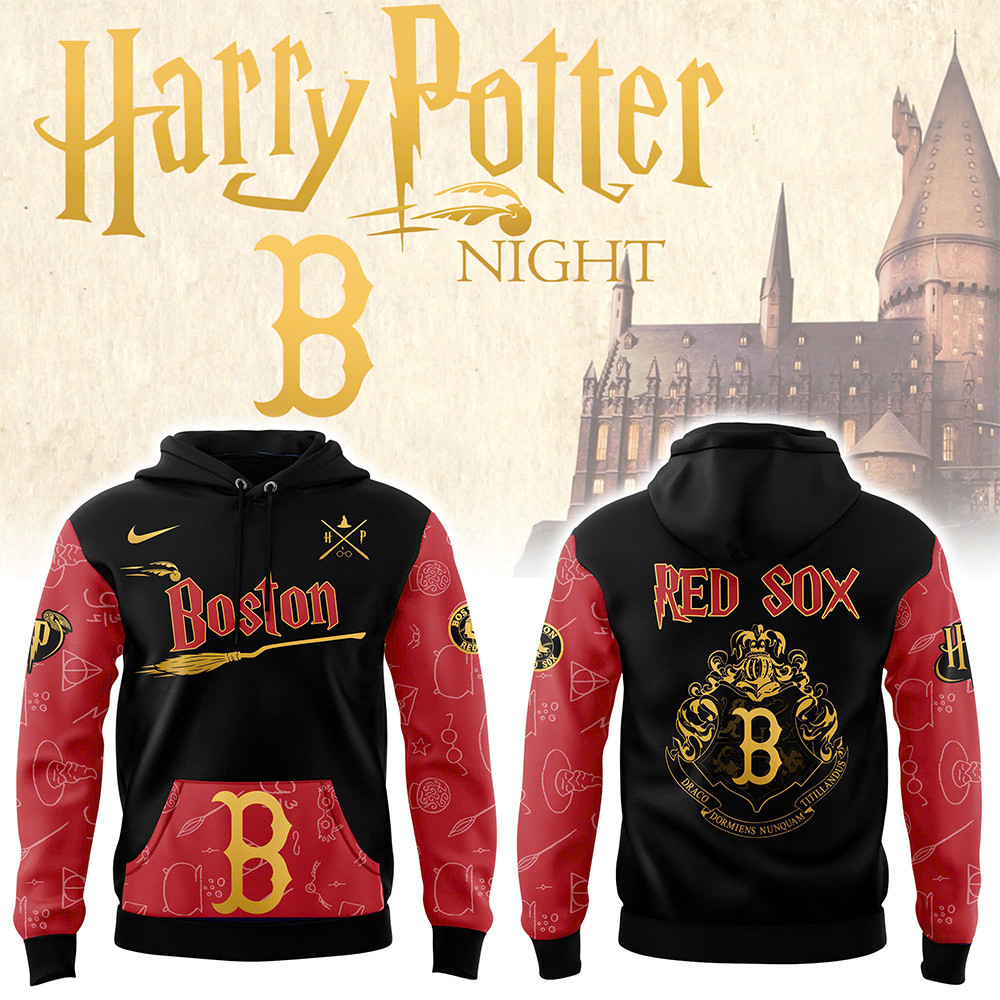 Boston Red Sox x Harry Potter Night Heritage Hoodie Best Gifts For Baseball Fans-1