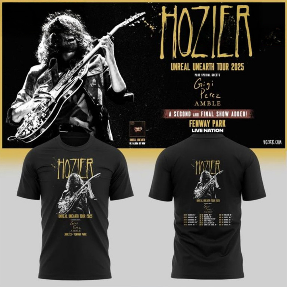 Boston Red Sox x Hozier Unreal Unearth Tour 2025 Shirt Best Gifts For Music Lovers-1 Boston Red Sox x Hozier Unreal Unearth Tour 2025 Shirt Best Gifts For Music Lovers-1