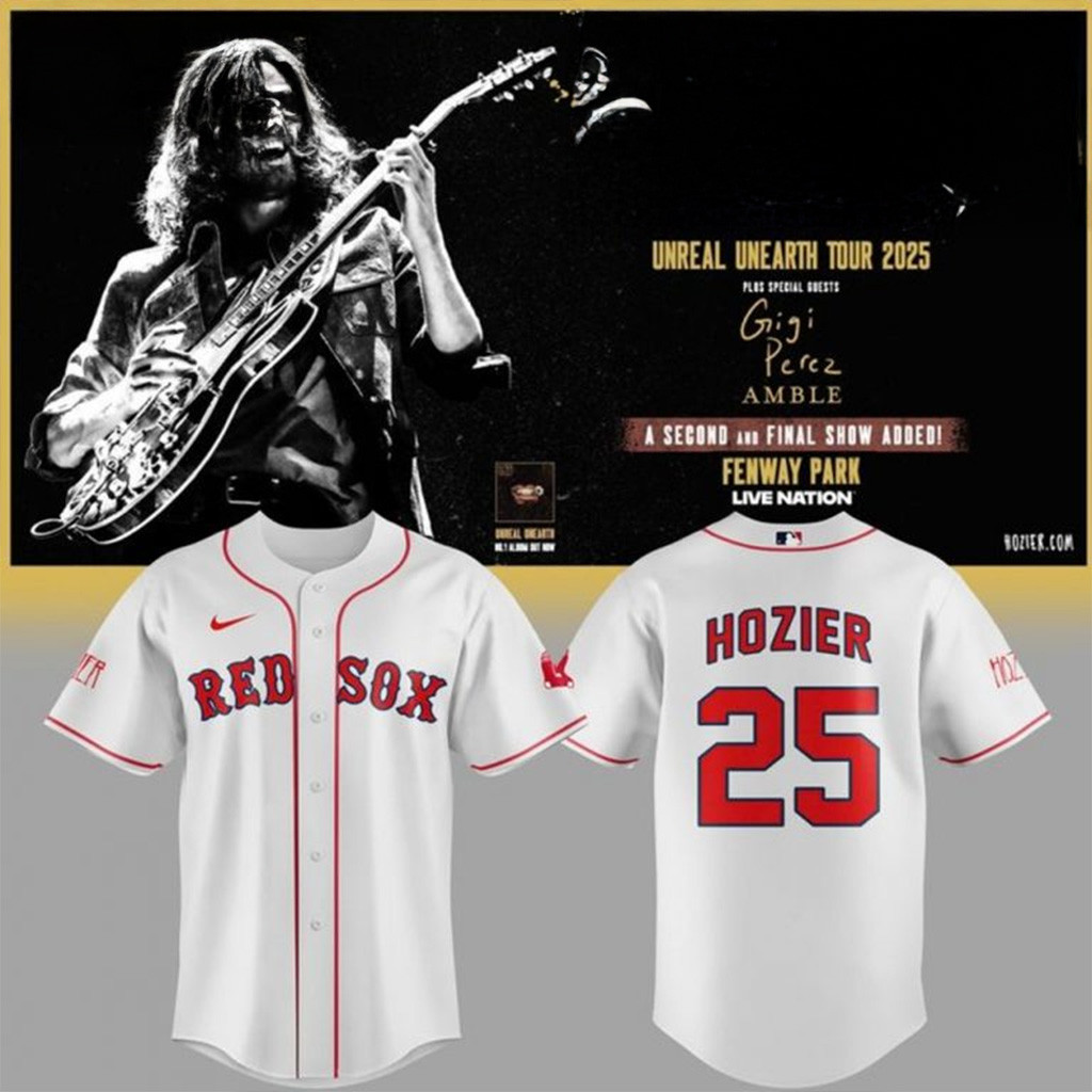 Boston Red Sox x Hozier Unreal Unearth Tour 2025 Special Baseball Jersey Gifts For Fans-1
