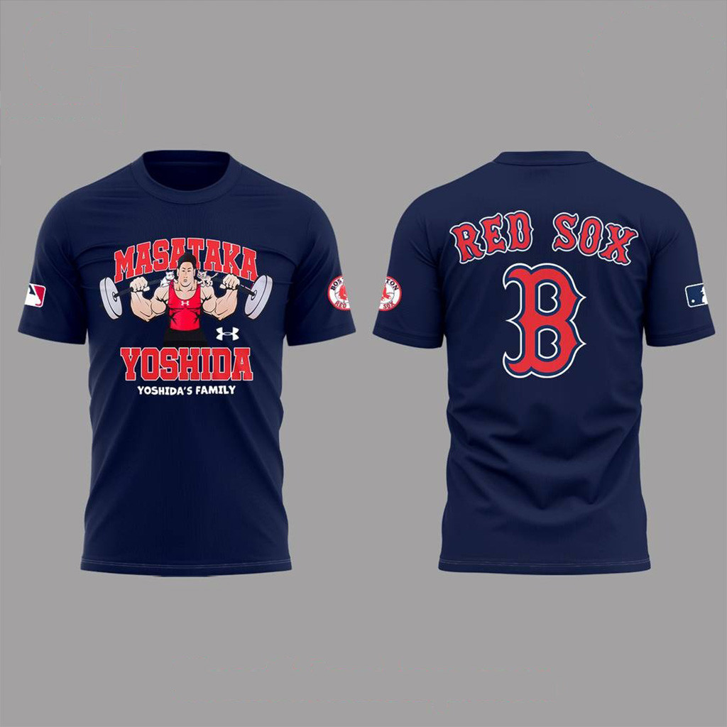 Boston Red Sox x Masataka Yoshidas Family T-Shirt MLB Merch Gifts For Baseball Fans-1