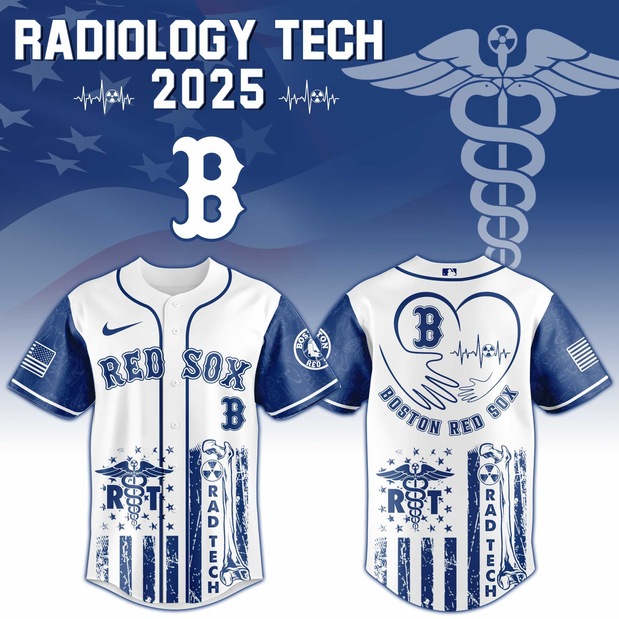 Boston Red Sox x Radiology Tech Night Exclusive Design Jersey Boston Red Sox Merch Fans Gifts-1