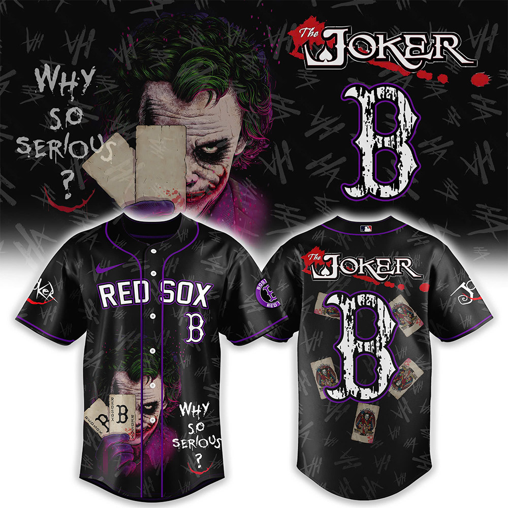 Boston Red Sox x The Joker Baseball Jersey Gift Ideas For Baseball Fans-1