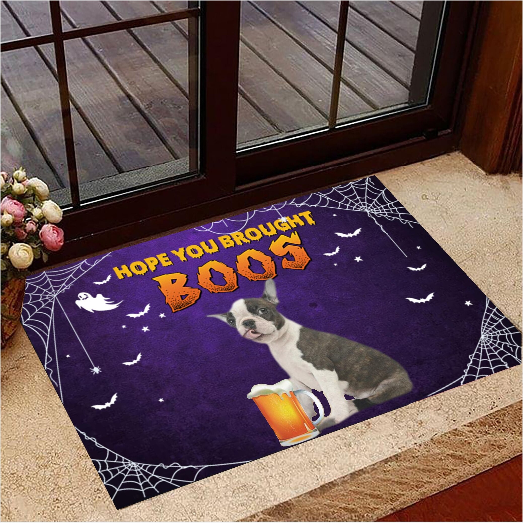 Boston You Brought Boos Doormat Inside Door Mats Halloween Home Decor Gifts For Besties-1 Boston You Brought Boos Doormat Inside Door Mats Halloween Home Decor Gifts For Besties-1
