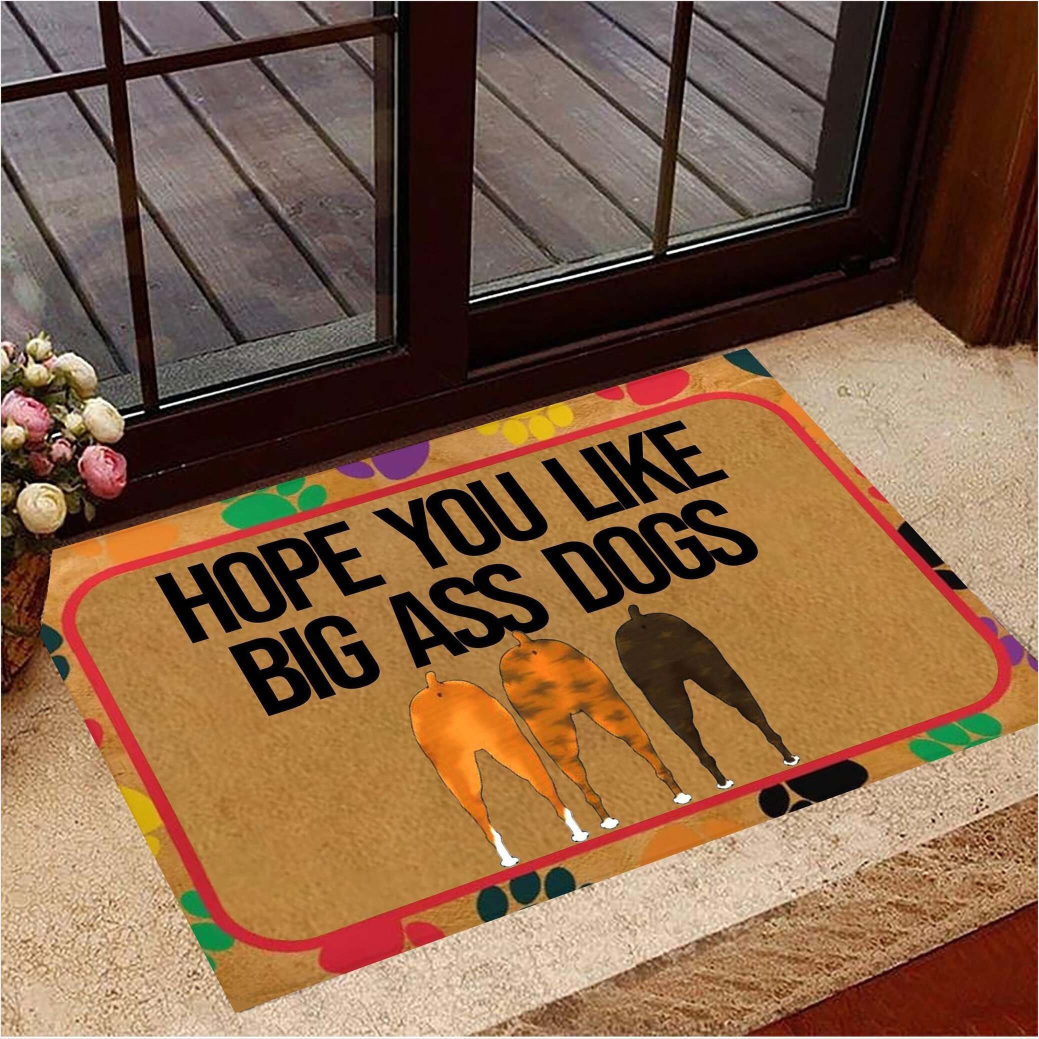 Boxer Hope You Like Big Ass Dogs Doormat Humorous Funny Welcome Mat For Dog Owners-1