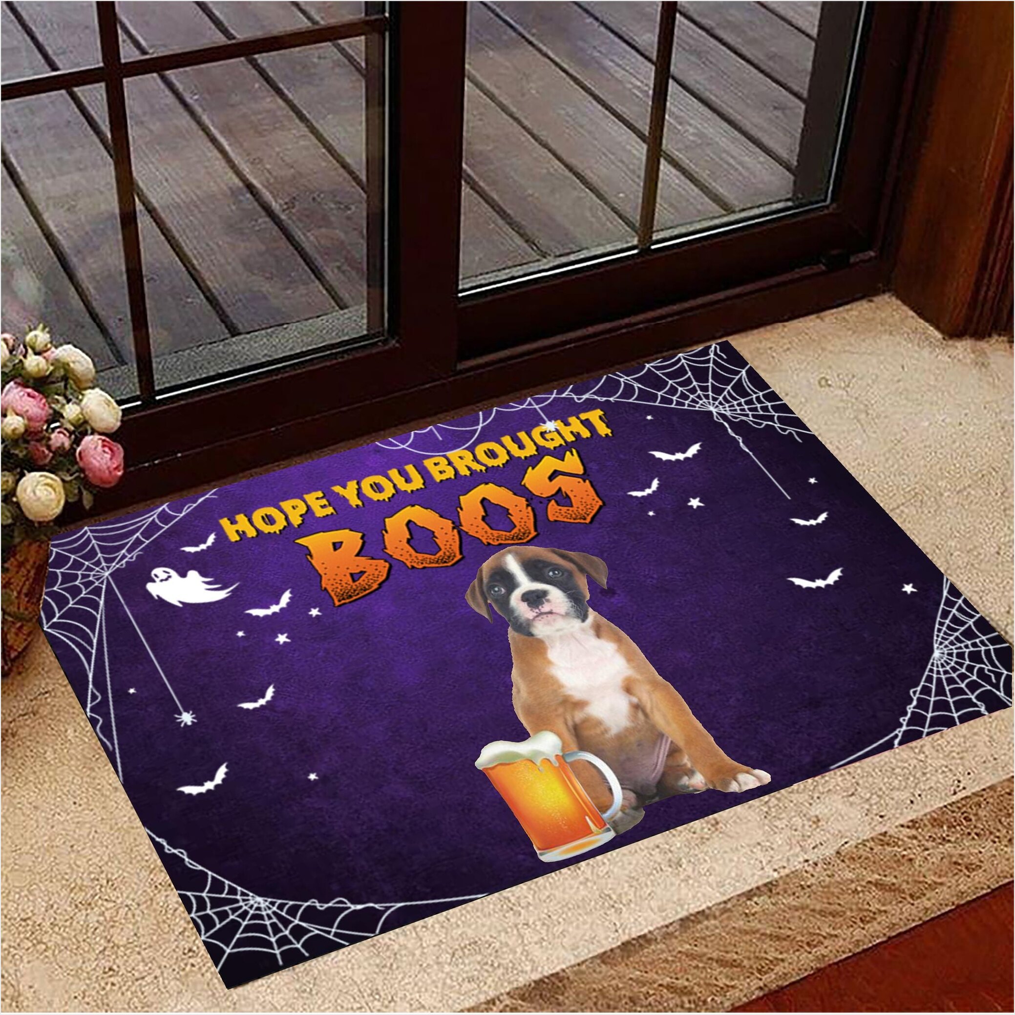 Boxer You Brought Boos Doormat Beer Doormat Living Room Halloween Decor Gifts For Friends-1