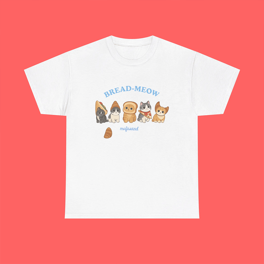 Bread Meow Cute Shirt Cute Graphic T-Shirt Gifts For Cat Lovers-1