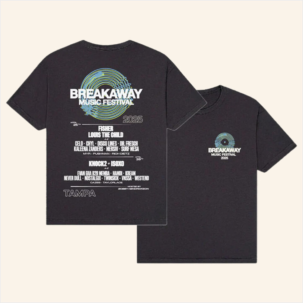 Breakaway Music Festival Merch 2025 Tour Shirt Tampa 2025 T-Shirt Fans Gifts Gifts For Besties-1