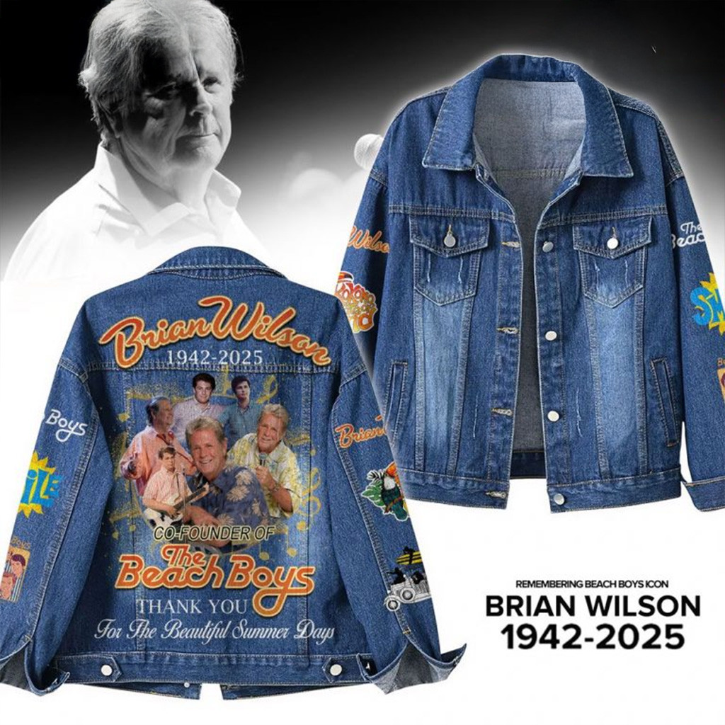 Brian Wilson Thank You For The Beautiful Summer Days Denim Jacket Brian Wilson Merch Dad Gifts-1 Brian Wilson Thank You For The Beautiful Summer Days Denim Jacket Brian Wilson Merch Dad Gifts-1