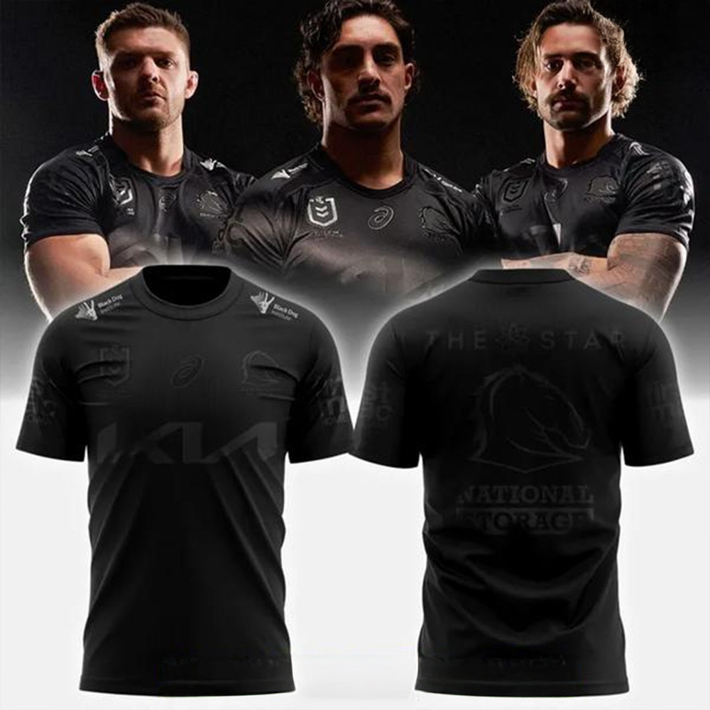Brisbane Broncos x Black Dog Institute Limited Edition T-Shirt Cool Gifts For Dad-1