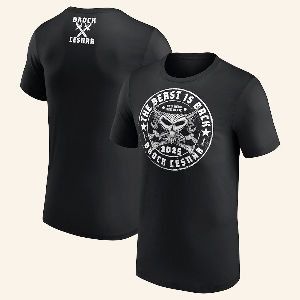 Brock Lesnar Shirt Brock Lesnar Merch The Beast Is Back T-Shirt Him Gifts-1