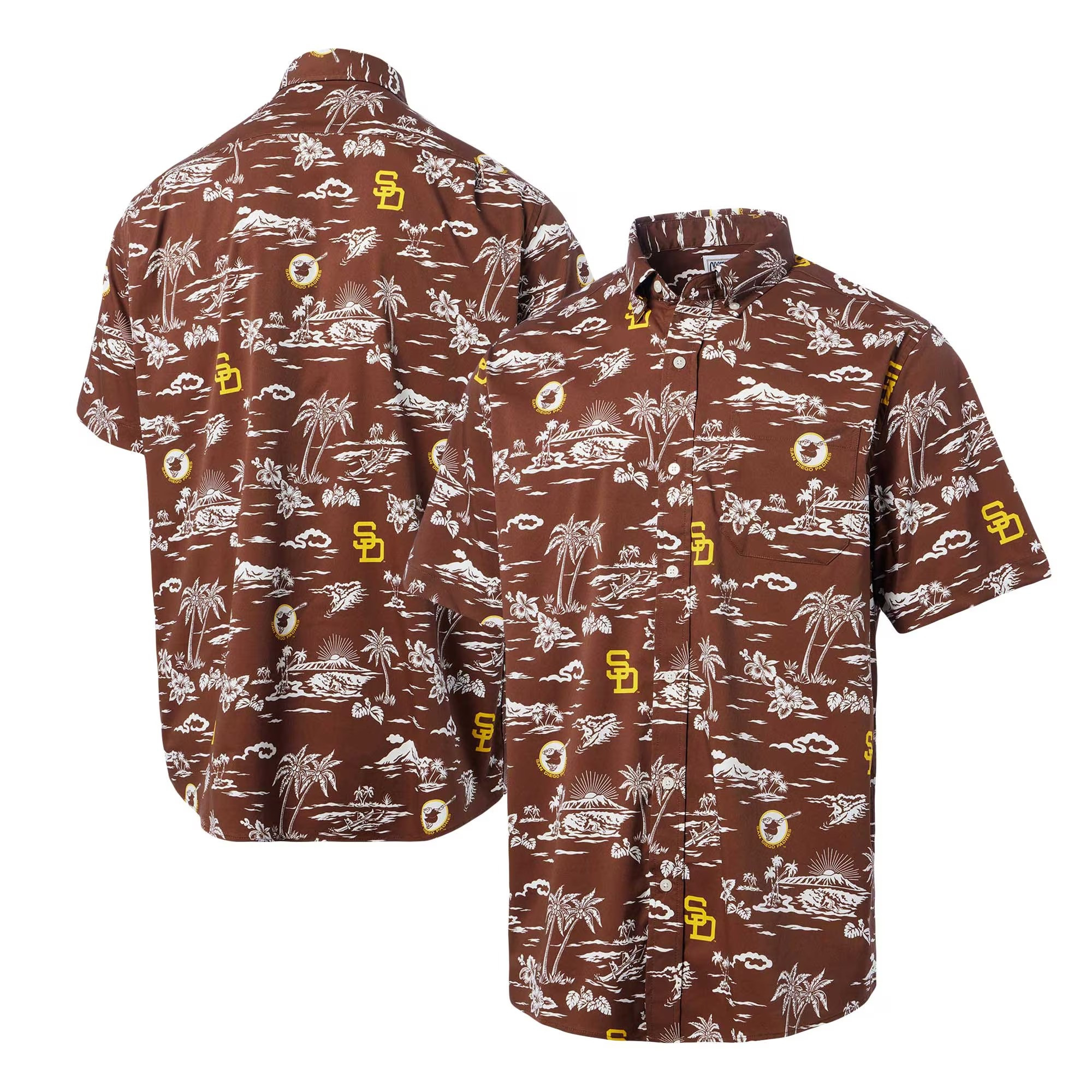 Brown San Diego Padres Hawaiian Shirt MLB Aloha Shirt Father's Day Gifts For Son In Law-1