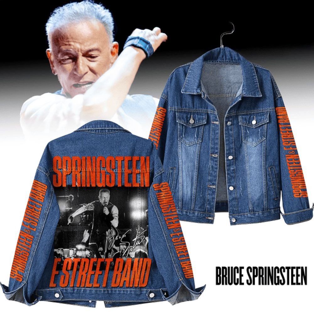 Bruce Springsteen E Street Band 2025 Denim Jacket Father's Day Gifts For Grandpa-1