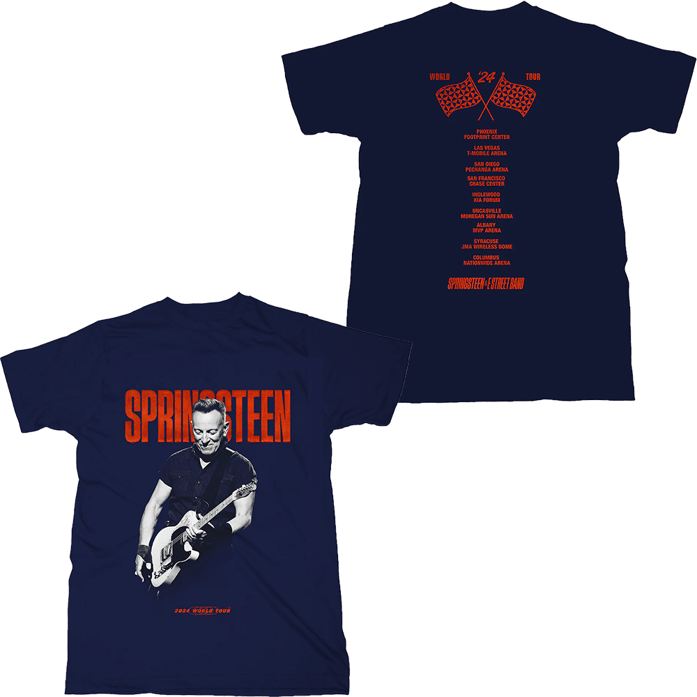 Bruce Springsteen T-Shirt Bruce Springsteen Merch The E Street Band 2024 World Tour Guitar Tee-1