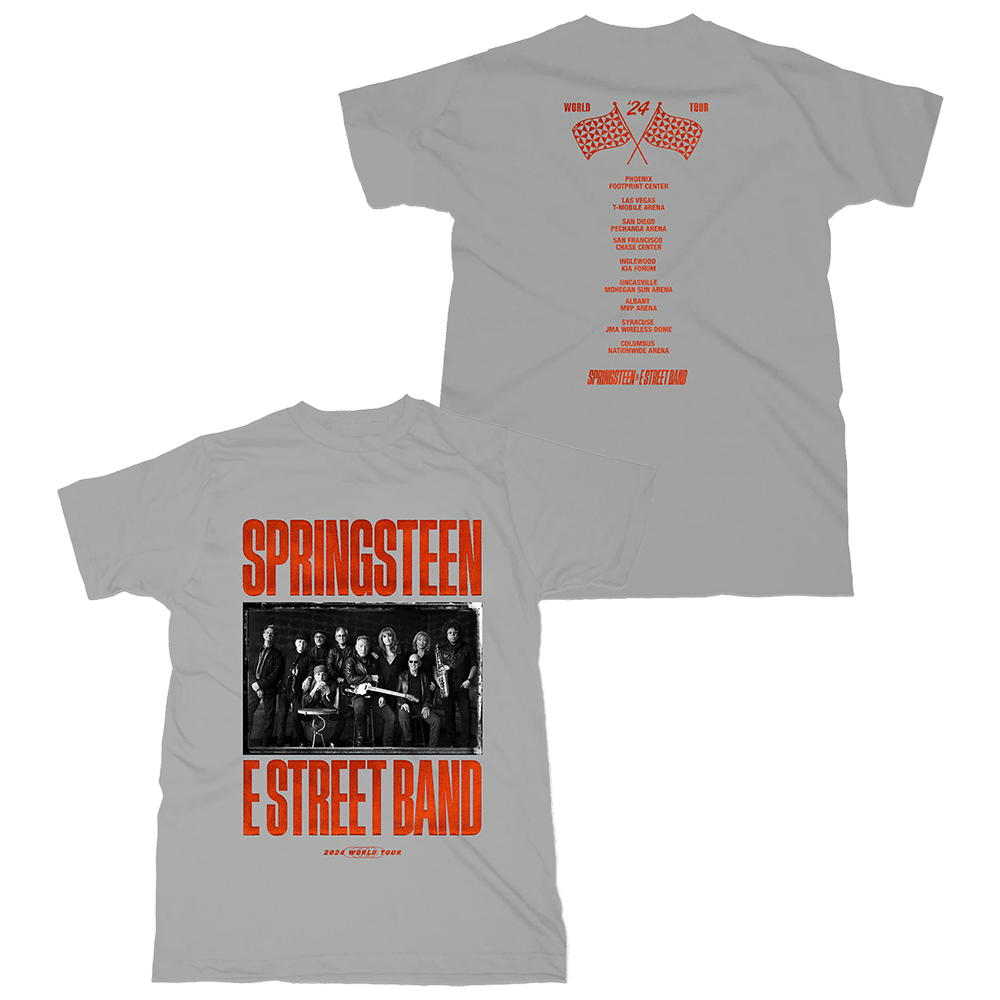 Bruce Springsteen T-Shirt Bruce Springsteen Merch The E Street Band 2024 World Tour Photo Tee-1