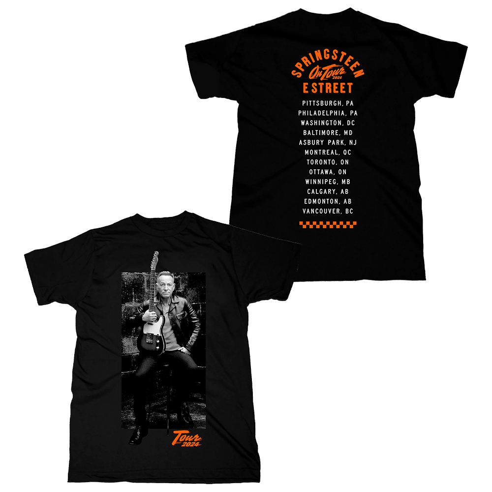Bruce Springsteen T-Shirt Bruce Springsteen Merch The E Street Band 2024 World Tour Portrait Tee-1