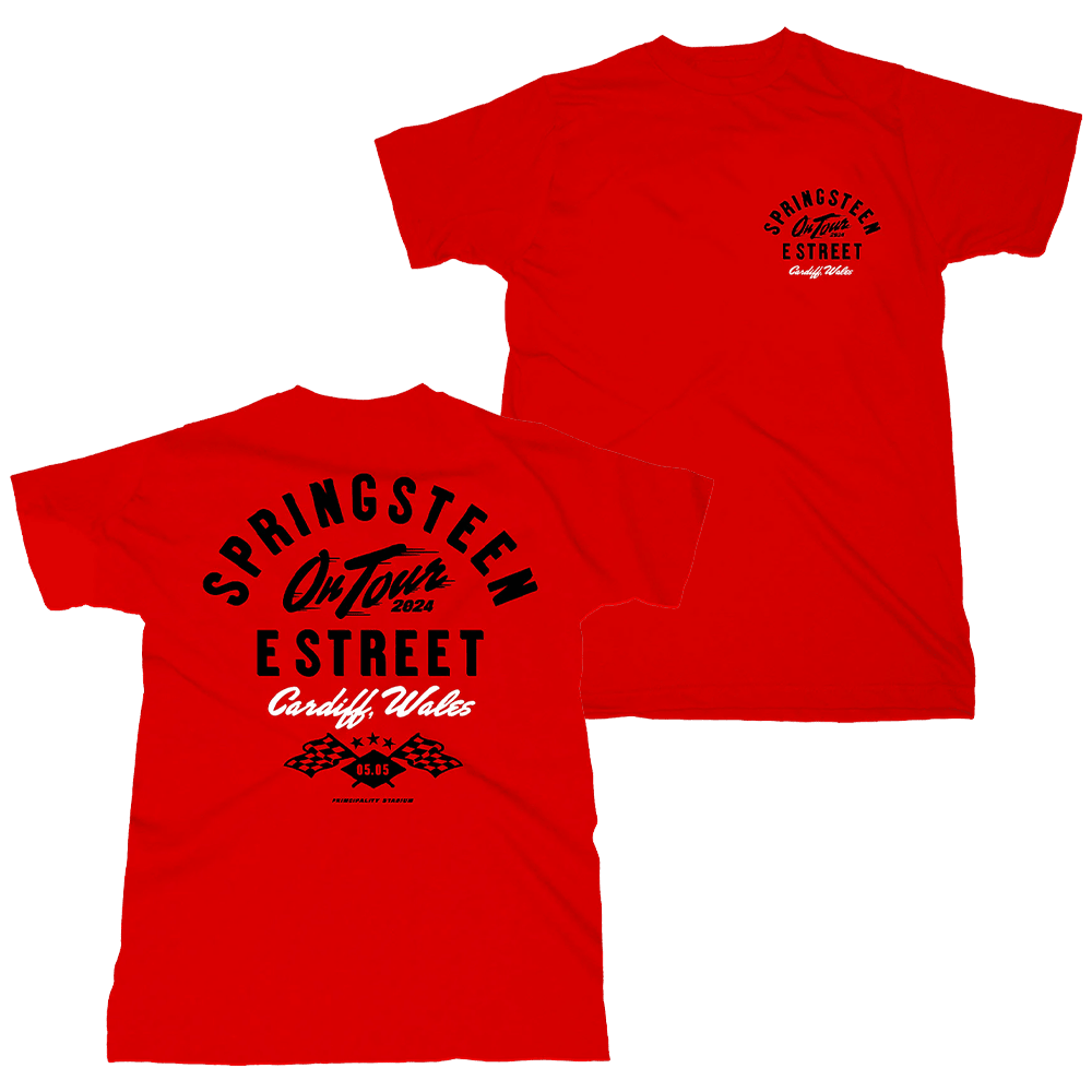 Bruce Springsteen T-Shirt Bruce Springsteen Merch The E Street Band Cardiff 2024 Tour Tee-1