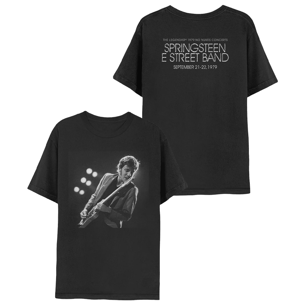 Bruce Springsteen T-Shirt Jammin No Nukes Black Tee Bruce Springsteen Merch Music Fans Gifts-1