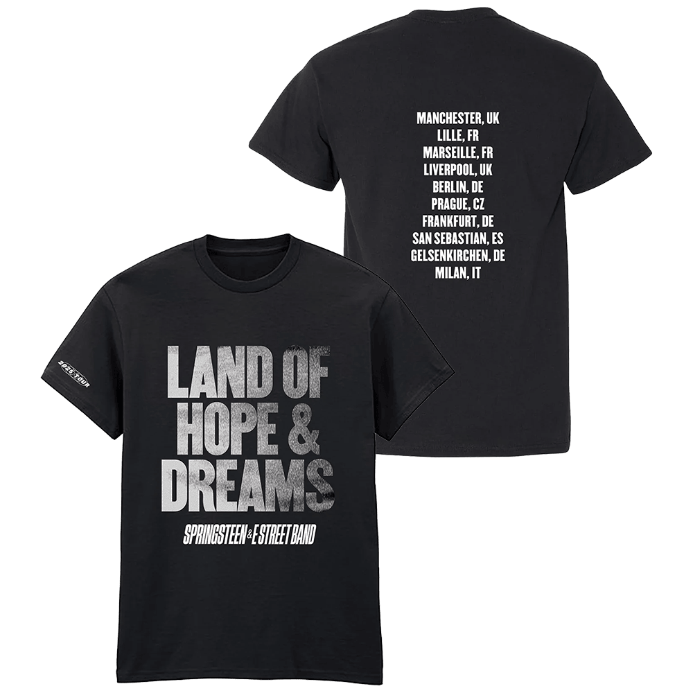 Bruce Springsteen T-Shirt Land Of Hopes And Dreams Tour Tee Bruce Springsteen Merch Fans Gifts-1