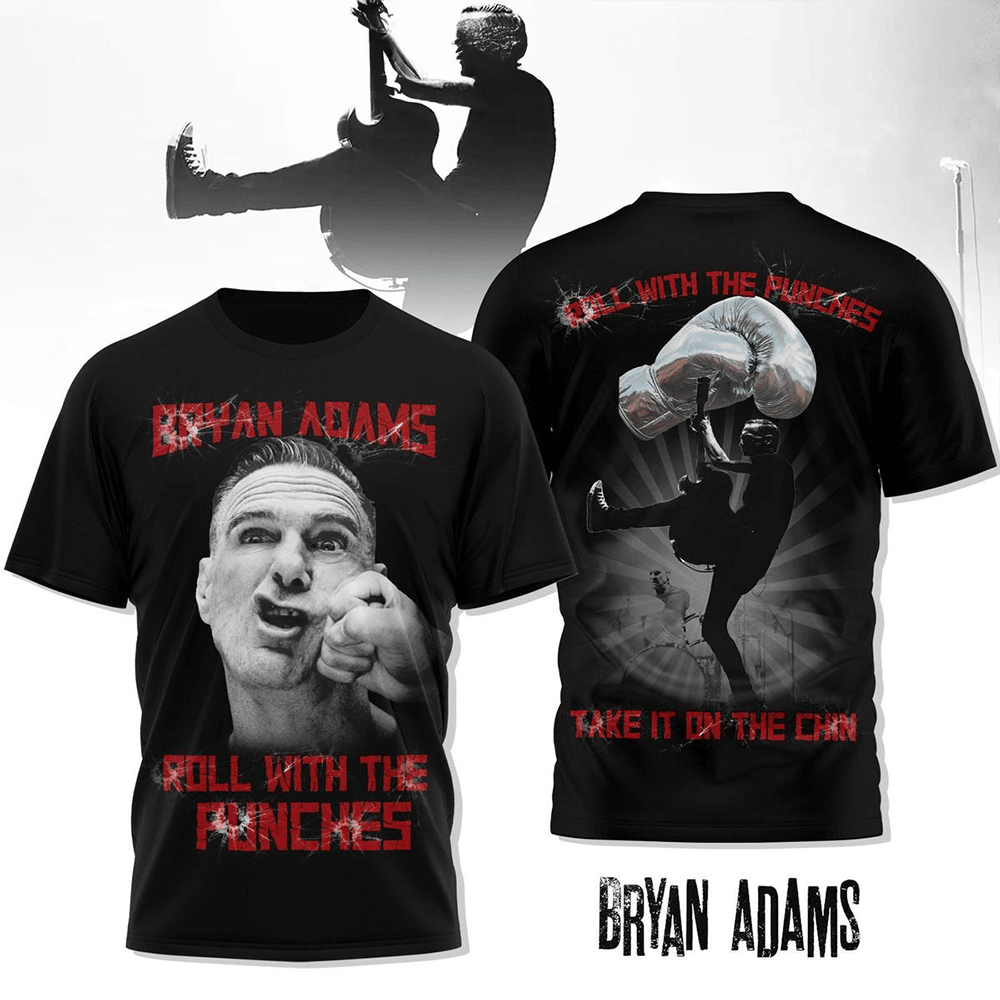 Bryan Adams Roll With The Punches T-Shirt Bryan Adams Merch Father's Day Gifts For Grandpa-1