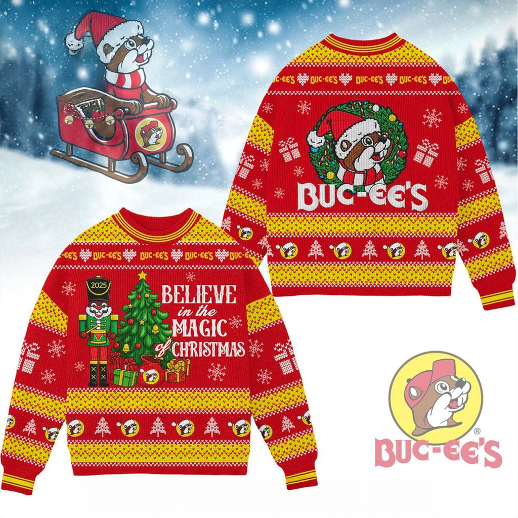 Buc-ee's Believe In The Magic Of Christmas Sweater Christmas Presents For Him-1